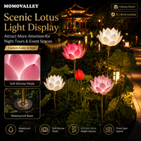 Grande lampe LED dynamique en forme de lotus en fleurs avec effet LED multicolore pour Noël, extérieur, IP65, décoration de chambre d'hôtel, décoration de la maison