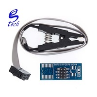 Clip de Prueba I21 para EEPROM 93CXX / 25CXX / 24CXX + Módulo Programador USB CH341 para BIOS Flash EEPROM Series 24 25 SOIC8 SOP8