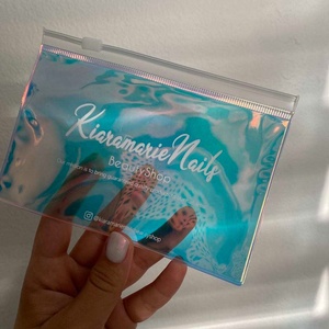 Pvc Zipper Bag Pvcbagzipper Pvc Zipper Bag Customized Logo Clear Transparent Plastic Pvc Eco-friendly Zipper Holographic Cosmetic Zipper Bag