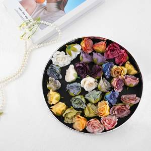 Maria <b>Artificial</b> Rose <b>Flower</b> <b>Head</b> Small Plastic Silk For Wedding Home Decor DIY Craft Materials - Product Image 3