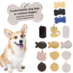 Targhette Personalizzate in Acciaio Inox per Cani, Medagliette Identificative per Animali Domestici con Incisione Laser, Logo e <span class=keywords><strong>Numero</strong></span> di Telefono - Product Image 1