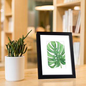 Picture <b>Frame</b> Black Wood Pattern Photo <b>Frame</b> Real Glass Front Wall Art - Product Image 3