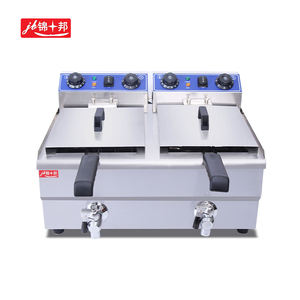 <span class=keywords><strong>Friteuse</strong></span> électrique à <span class=keywords><strong>double</strong></span> chambre de grande capacité pour machine à frire à l'huile de cuisine commerciale - Product Image 3