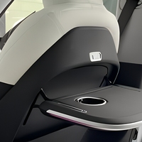 Table pliante pour dossier de siège Tesla, plateau arrière avec charge sans fil 15W, éclairage d'ambiance, bureau/repas, porte-gobelet, emplacement pour téléphone/tablette, voiture
