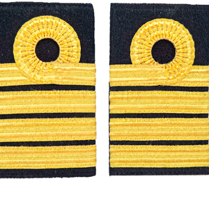 Custom Made Gold Embroidered 3D Sew-On Canvas Fabric Shoulder Cords & Badges-Uniform <b>Accessories</b> for Fashion Style Epaulettes - Product Image 1