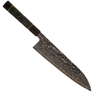 Coltello <span class=keywords><strong>giapponese</strong></span> SLD in acciaio da cucina damasco Chef coltello Gyuto di alta qualità con manico in ebano - Product Image 1