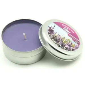Vela Aromática Personalizable con Aroma a Lavanda en Lata Grande, Sin Humo, para Días Festivos, Acción de Gracias y San Valentín - Product Image 1