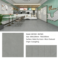 Carrelage de sol en porcelaine mat antidérapant imitation brique moderne de luxe, grain sec, 600*1200, pour la décoration de la maison, de la villa et des pièces.