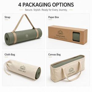 Sac de transport pour tapis de yoga en TPE haute densité, élastique, doux, antidérapant et écologique - Conception personnalisée durable avec logo, longueur 183 cm, épaisseur 6/8/10 mm - Product Image 3