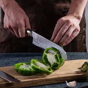 Ensemble de <span class=keywords><strong>couteaux</strong></span> de <span class=keywords><strong>cuisine</strong></span> <span class=keywords><strong>3</strong></span> pièces japonais 10CR15MOV damas en acier inoxydable Santoku outils de <span class=keywords><strong>cuisine</strong></span> <span class=keywords><strong>couteaux</strong></span> de chef - Product Image 3