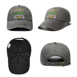 Casquette de baseball ajustable brodée pour les amoureux des chiens et les jardiniers – Vente en gros - Product Image 2