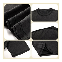 Fabricant de T-shirts décontractés pour hommes, coupe classique, couleur unie, tendance streetwear, T-shirt rétro délavé à manches courtes, personnalisable OEM/ODM