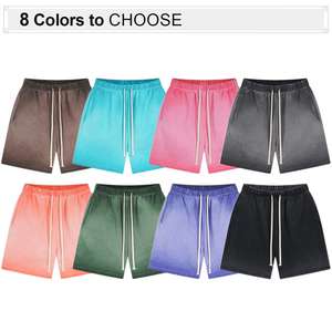 Wholesale Custom 430gsm Cotton Heavyweight Vintage <strong>Shorts</strong> Custom Embroidered Streetwear Blank <strong>Mens</strong> Sweat <strong>Shorts</strong> - Product Image 2