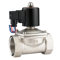 2S 1-1/2 "2-дюймовый 2/2 путь 24 В 220 В Электрический электромагнитный клапан нормально закрывается мембранный Водяной Клапан Из Нержавеющей Стали