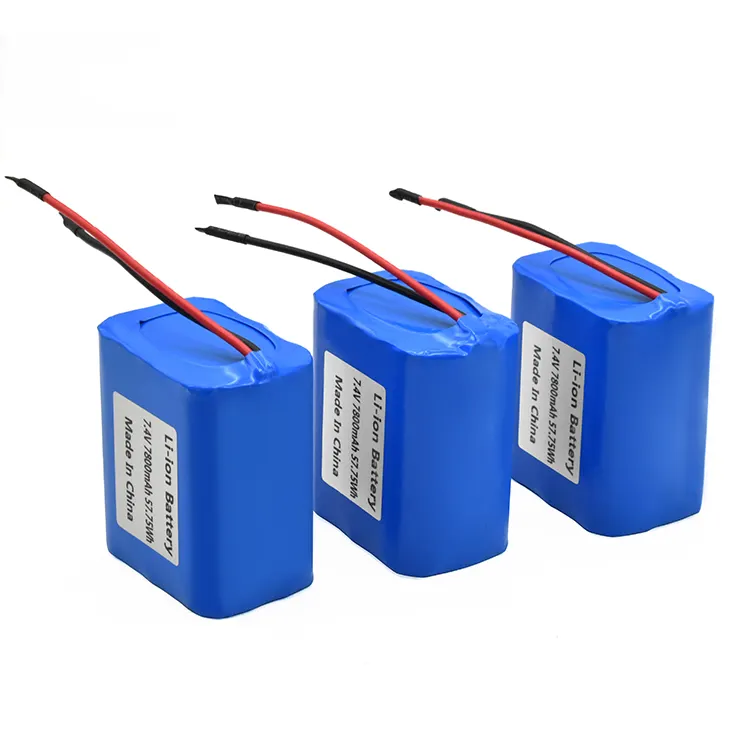 Rechargeable 3.7V 7.4V 11.1V 12V 2S 3S 4S 2600Mah 3000Mah 3400Mah 4400Mah 5000Mah 18650 Lithium Ion Battery Pack