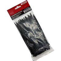 Attaches-câbles autobloquantes en nylon PA66 noires, 14 pouces, avec étiquette imprimée personnalisée, lot de 100, durables, pour le marché américain, usage industriel