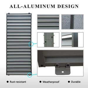 Pantalla de privacidad de aluminio para exteriores personalizable, obturador lateral, accesorio de pérgola a prueba de viento de fábrica para balcón - Product Image 6
