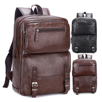 Sac à dos pour ordinateur portable en cuir PU de bonne qualité, sac à dos tendance, imperméable, sac à dos pour collège