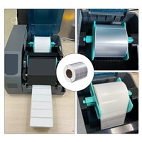 Etiqueta de Transferencia Térmica Directa Personalizada, Etiqueta Metálica Plateada de 50x40 mm, Etiqueta Autoadhesiva Mate para Códigos de Barras de Envío para Impresora Zebra