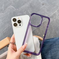 Étui de téléphone transparent de luxe pour iPhone 14 13 12 11 Pro Max coque transparente résistante aux chutes violet couverture espace coque de téléphone PPC01