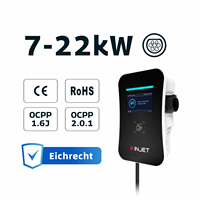 Station de recharge INJET nouvelle génération, intelligente, numérique, IP65, OCPP 2.0.1, type 2, EVSE, Wallbox, écran tactile 4,3''/7'', 7-22 kW