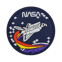 Écussons tactiques brodés NASA Space Shuttle à fixation auto-agrippante pour vestes, vêtements et jeans