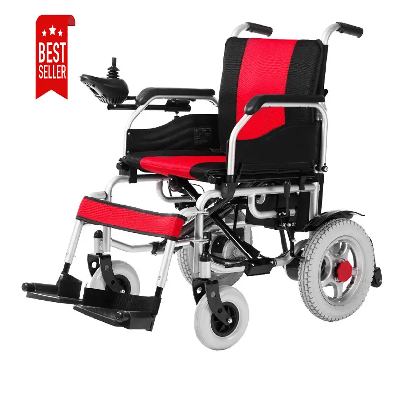 בריאות הליכה סיוע אלומיניום סגסוגת 12V 20AH * 2 מתקפל כיסא גלגלים חשמליים לקשישים אנשים נכים כוח כיסא גלגלים