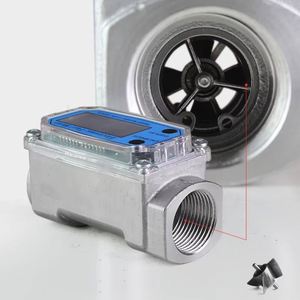 Débitmètre à turbine de 1 pouce pour mesurer la consommation et le débit d'eau, idéal pour l'irrigation des jardins extérieurs - Product Image 3