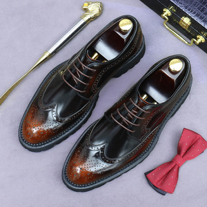 Zapatos de Vestir Formales de Negocios para Hombre, Estilo Británico, de Alta Calidad, con Cordones Oxford, Forro de Cuero Genuino, Color Verde Perenne, para Boda - Product Image 2