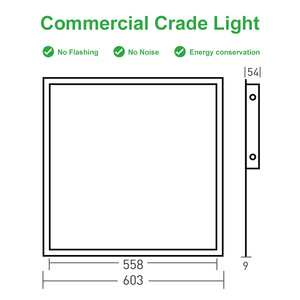 1x4 2x2 2x4 LED Panel plano Luz Caída de techo 3000K 4000K 5000K Panel de luz seleccionable 30W 40W 50W Opciones Luces de panel LED - Product Image 5