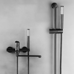 Set Doccia a Parete in Ottone con Acqua Calda e Fredda, Barra Scorrevole, Rubinetto per Lavaggio Femminile per <span class=keywords><strong>Bagno</strong></span> - Product Image 2