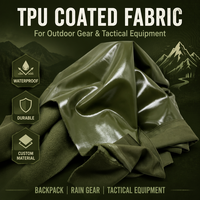 Tela de Camuflaje Transpirable y Ecológica con Película de PU de Tacto Suave para Ropa Deportiva, Ropa Impermeable y Prendas de Vestir