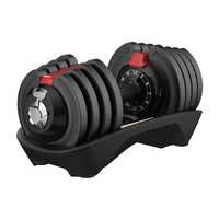 Ensemble de poids réglables 24 kg pour haltères, fourni directement par l'usine, entraîneur de gym intégré, utilisation universelle, acier au silicium durable