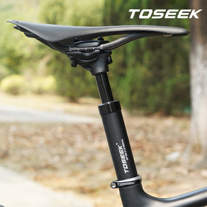 TOSEEK - Poste de Asiento con Suspensión para Bicicleta de 27.2/<span class=keywords><strong>31.6</strong></span> mm y 400 mm, Forjado en 3D, Aleación 6061-T6, Amortiguador Ajustable Suave y Resistente para Bicicleta de Montaña - Product Image 1