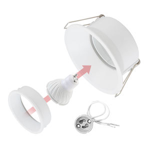 Moderno pasillo <span class=keywords><strong>LED</strong></span> <span class=keywords><strong>Downlight</strong></span> MR16 foco de techo GU10 marco de soporte de lámpara cuadrado soporte extraíble conveniente soporte de taza de lámpara - Product Image 4