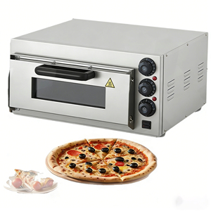 Horno de Pizza Comercial de Acero Inoxidable en Oferta, con Control de Temperatura y Temporizador para Pizzería, Panadería, Restaurante y Cocina - Product Image 2
