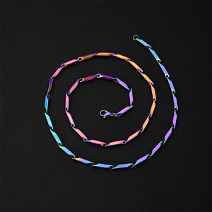 Collar de eslabones de acero inoxidable Collar de eslabones de cadena chapado en oro grueso de semilla de melón multifuncional de moda - Product Image 6