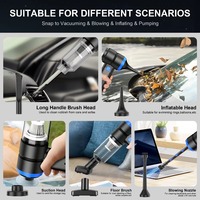Aspirateur de voiture LED puissant, mini aspirateur sans fil portable 20000PA pour appareils ménagers, souffleur portatif, nettoyeur de voiture