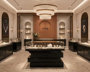 In-Stock Eco-Friendly LED Stainless Steel Glass Jewelry & Watch Display <b>Cabinet</b> One-Stop Store Fit-Out Solution - Product Image 2
