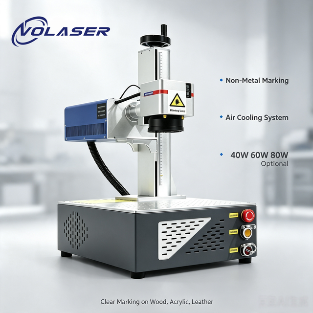 Portable RF CO2 Laser Marking Machine 40W 60W Laser Engraver for Wood Leather Acrylic Plastic Glass Non-metal Logo Marking