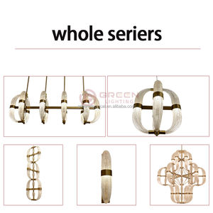 Lampadario Moderno in Vetro, Lampada a Sospensione per Soggiorno, Hotel, <span class=keywords><strong>Ristorante</strong></span>, Lobby o Villa, Illuminazione Decorativa - Product Image 6