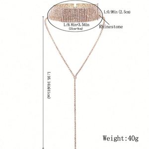 European American Fashion Personality Women's Multi-Layer Gold Plated Alloy Crystal <b>Necklace</b> Trendy Geometric Pattern Casual - Product Image 5