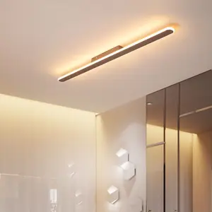Modern LED Long Strip Ceiling Lamp 220V 3 Color Changeable Ceiling lights For Living Room Hallway Indoor Decor Lighting