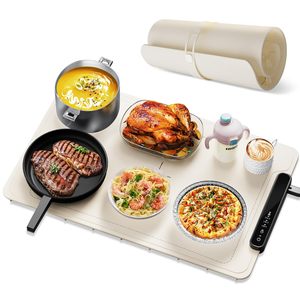 <b>Folding</b> Storage Square Silicone Warm Board Portable <b>Small</b> Family Dining <b>Table</b> With Adjustable Temperature Coil Heating Silicone - Product Image 1