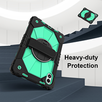 Étui robuste à 3 couches pour Redmi Pad 2 Pro 12.1 Poco Pad M1 2025 avec support rotatif à 360°, dragonne et bandoulière, bicolore OEM ODM