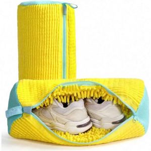 Sac de rangement réutilisable en polyester pour chaussures et vêtements, idéal pour la machine à laver et la sécheuse, avec fermeture éclair, pour le rangement dans la salle de bain - Product Image 1
