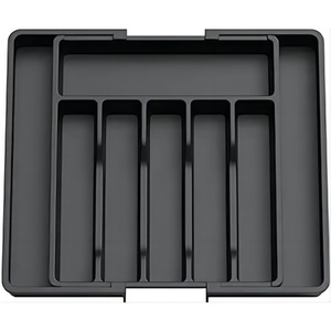 Plateau de rangement compact et réglable pour couverts de cuisine, plateau extensible pour l'organisation des couverts dans le tiroir - Product Image 1