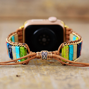 Correa para Apple Watch, Tejida en Textil con Cuentas, 7 Colores, Piedra Imperial, Correa de Moda para Apple Watch Verano 2025 - Product Image 3
