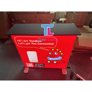 Mesa de exhibición SEG de paso portátil de 8 pies, estructura de aluminio con logotipo personalizado, escaparate luminoso LED sin marco, Mostrador de ferias comerciales, tensión - Product Image 3