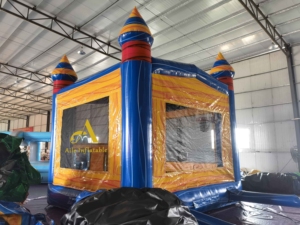 Cổ điển màu xanh và màu vàng <span class=keywords><strong>Inflatable</strong></span> thư bị trả lại nhà bền nhảy lâu đài cho trẻ em, hoàn hảo cho các bên, các sự kiện, và vui vẻ ngoài trời - Product Image 5